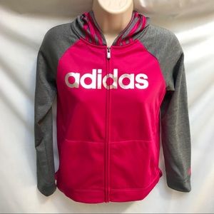 Hot Pink Adidas Zip Up Jacket